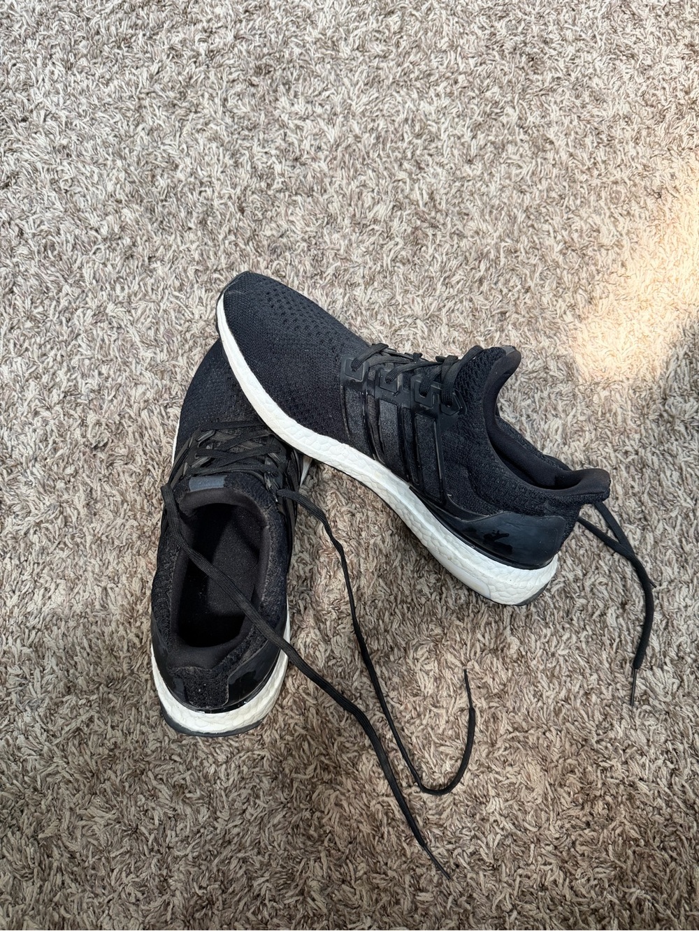 Black and white Adidas Women's Athletic Ultraboosts - Lightweight Comfort
